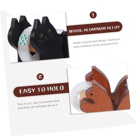 Operitacx Tiermotiv Klebebandabroller Aus Rutschfester Halter Für Klebeband Katzen Und Eichhörnchen Design üße Deko Für Schreibtisch Und Bastelprojekte