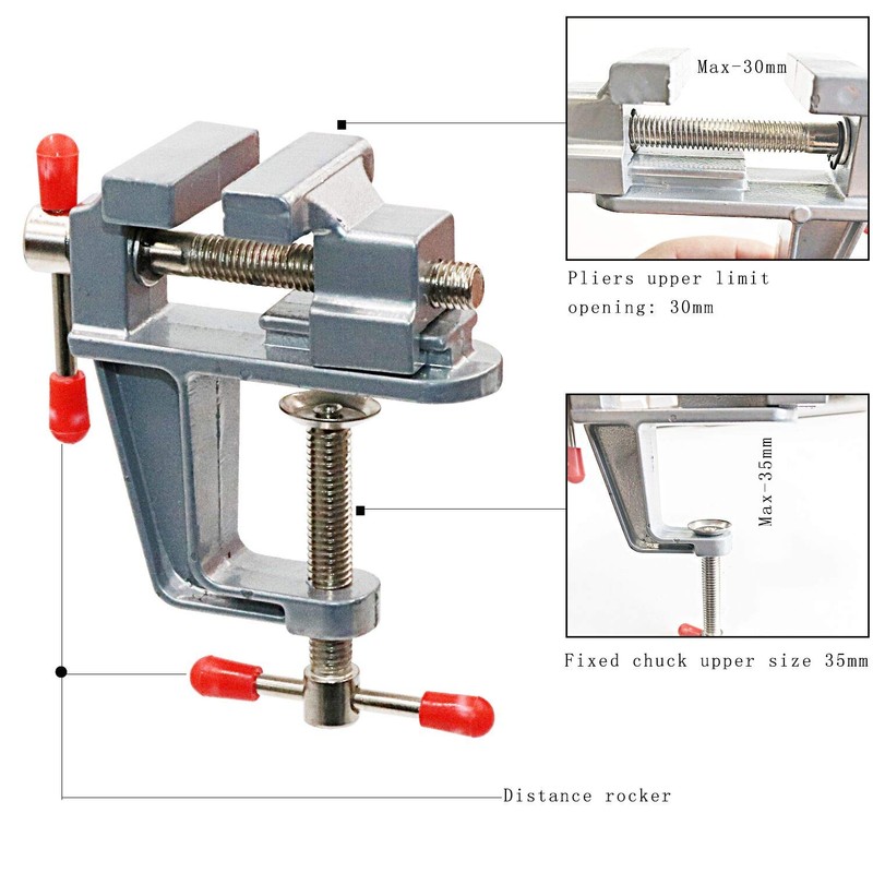 AmoYoung Desktop Vice, Small Home Vice, Easy Installation, Hobby Vice,