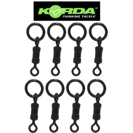 Korda - Chod Swivel Size 11 Pack of 8 | Quick Change Fishing Swivels for Carp Rigs | PTFE Coated, Durable, Easy Lead Attachment | Perfect for Hinged Stiff Rigs
