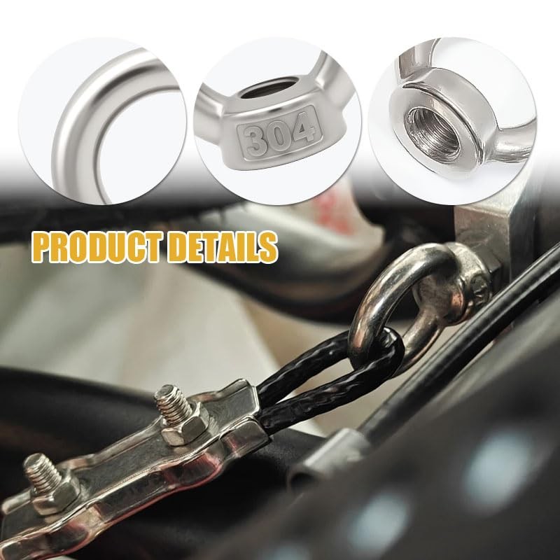Stainless Steel M8 Lifting Eye Nuts 5 Pack - Female