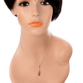 Sterling Silver and Baltic Honey Amber Pendant Eva