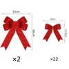 WILLBOND Pack of 24 Christmas Ribbon Bow Sparkle Bow Christmas