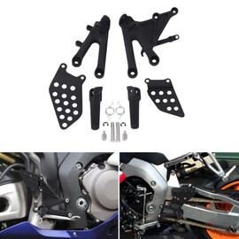 TCMT Sand Black Front Footrest Foot Pegs Bracket Set Fit for Honda CBR 1000 RR 2004-2007