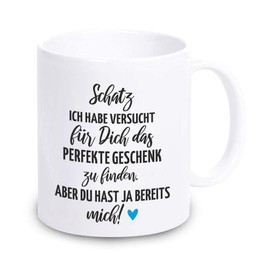 4youDesign White mug with saying romantic gift idea for Valentine's Day for her and for him coffee mug boyfriend girlfriend love treasure