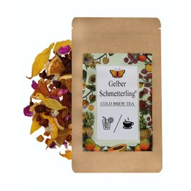 Teeparadies Löw Yellow Butterfly® Cold Drink Mango Mandarin Fruit Tea Loose 500 g - Gastric Mild & Natural - Cold & Warm Infusion - Hot & Cold Tea Tea Mix