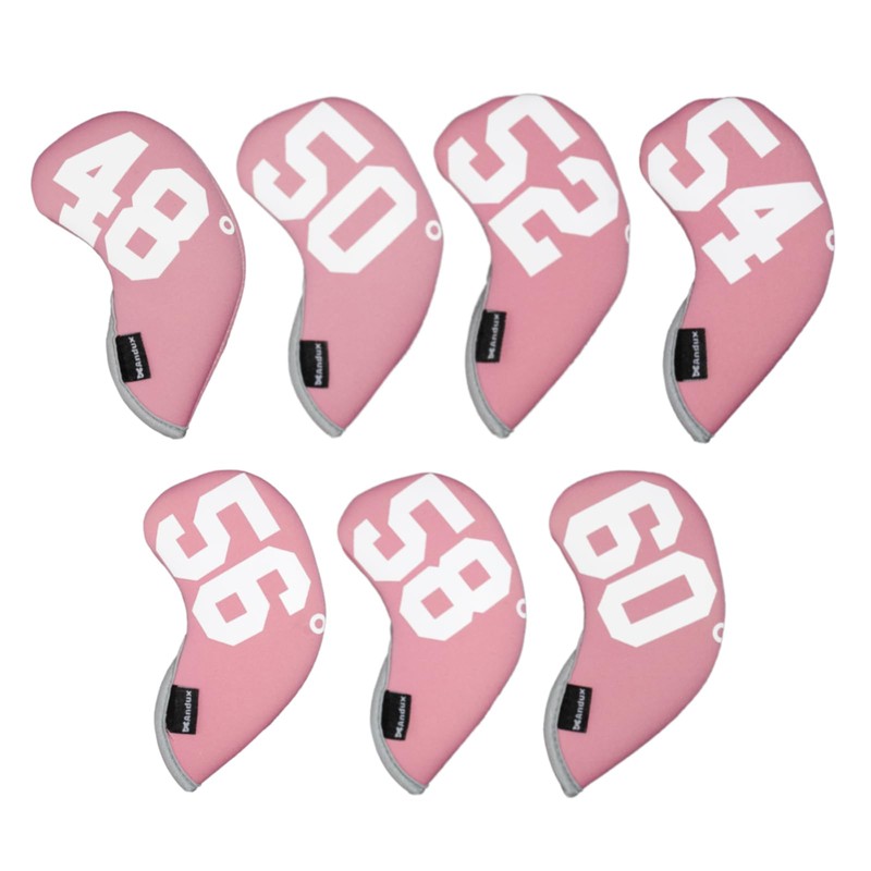 Andux 7pcs/Set Golf Wedge Irons Club Head Covers with Degree