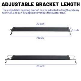 WaterRebirth Aquarium LED Light Fish Tank Light (20-26”)