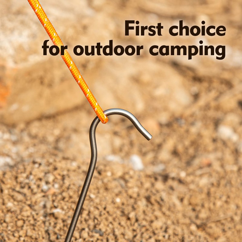 TITO Titanium Shepherd's Hook Tent Stakes Tent pegs Nail pegs