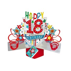 Happy 18th Birthday Pop-Up Greeting Card Original Second Nature 3D Pop Up Cards