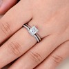 Newshe Jewellery Moissanite Wedding Band 925 Sterling Silver Eternity Rings