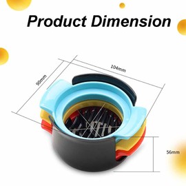 3 in 1 Egg Slicer Egg Cutter with Stainless Steel Wires Egg Ham Banana Cutter Slicer Plastic Separator Peeler for Egg Strawberry Banana Mushroom Soft Fruit - Three Types