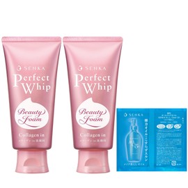 SENKA Perfect Whip Collagen in a Facial Cleansing Foam, 4.2 oz (120 g) x 2 Packs + Free