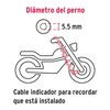 Hermex CB-55 Candado para disco de motocicleta, perno de 5.5