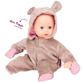Götz 3402668 Onesie Teddy - Einteiliger Overall Puppenbekleidung Gr. S - 1-teiliges Bekleidungs- und Zubehörset für Babypuppen von 30 - 33 cm