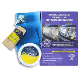 Lux Metal Car and Motorcycle Headlight Restoration Kit - Car Headlight Polishing Kit Regenerates Dull Car Headlight Restoration Kit or Car Headlight Restoration Kit