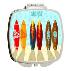 Island Gifting - Surf Boards Hawaii Aloha - Square Compact Mirror - Travel Mirror