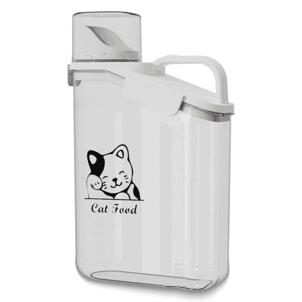 Brabtod Cat Food Storage Container Airtight |3 Qt/2.8 L Clear