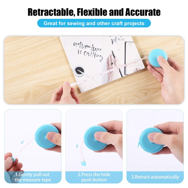 Tape Measures Retractable, Fabric Measuring Tape, 60 Inch Small Sewing