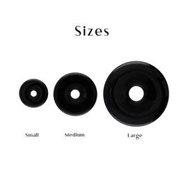 Vives Cortada Hematite Medium Doughnut (For Pendants)