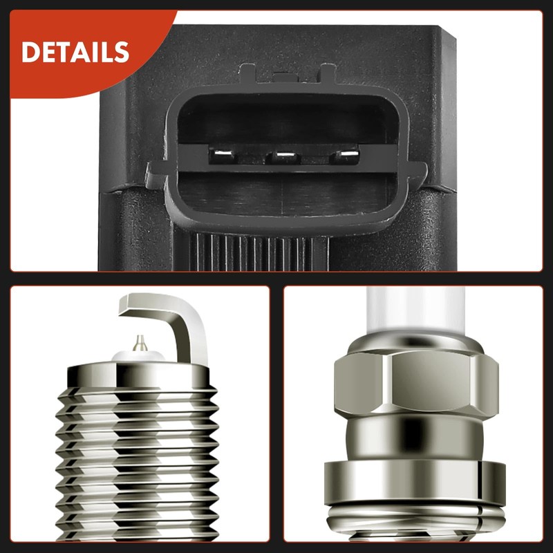 A-Premium Set of 6 Ignition Coil Pack and Iridium Spark