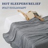 DOWNCOOL Cooling Blanket King Size, Grey Summer Blanket for Hot