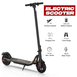 Megawheels Adult Foldable Electric Scooter 5.2Ah Safe Urban Commuter Long Range 250W Motor