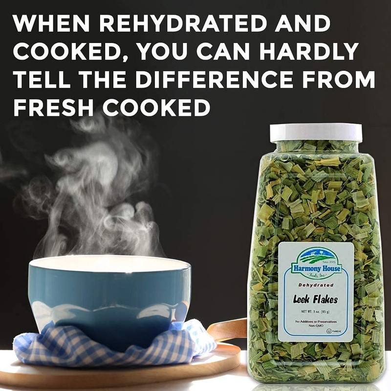 Harmony House Foods, Dried Leeks, Green and White, 3 Ounce