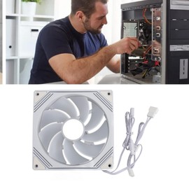 140mm ARGB PWM Chassis Fan, Addressable RGB Cooling Fan 5V 3PIN Connector, 650-1850RPM Speed, PWM Fan for CPU Cooler for Radiator PC Chassis, Quiet & Stable Cooling (Reverse White)