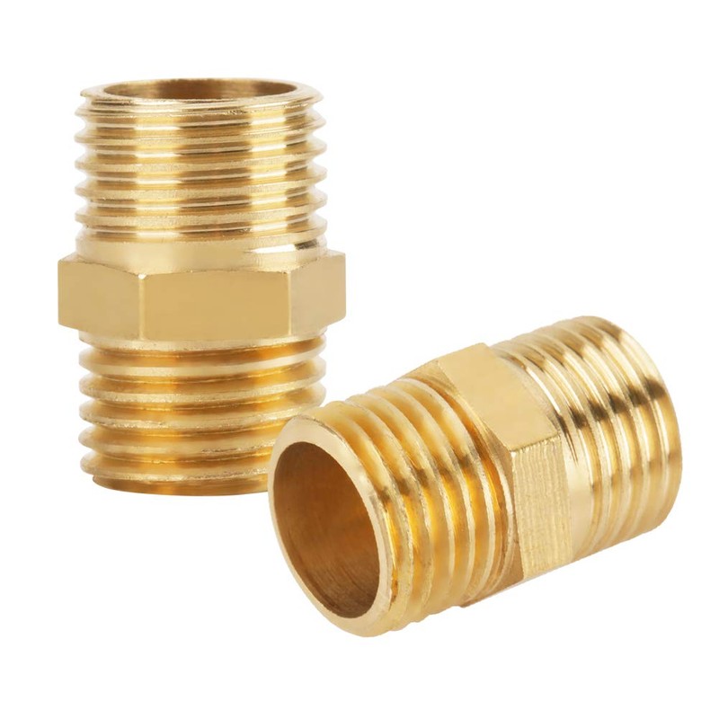 Hilitand 10 Pcs Hex Reducing Nipple, 1/4 BSP to 1/4