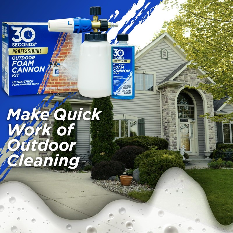 30 SECONDS Foam Cannon Kit – Pressure Washer Sprayer +