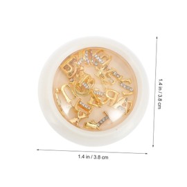 Baluue DIY Your Own Nail Jewelry Metal Letter Charms Rhinestones 26 Letters in 2 Boxes