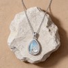 Mermaid Necklace Teardrop Moonstone Ocean Jewelry for Women Female Gift