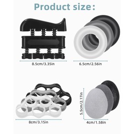 Pack of 10 finger trainers, kneading ball, hand trainer, kneading ball for hands therapy, osteoarthritis training, strengthening the fingers and hand for climbing guitar