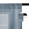 DWCN Semi Sheer Curtains Linen Textured Weave Rod Pocket Living