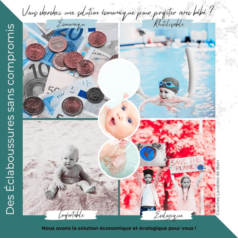 Washable Swim Nappy | Leak-proof Elastic | Waterproof | Adjustable