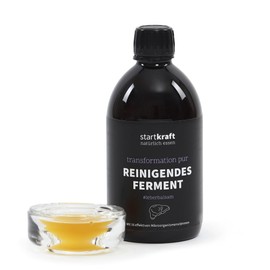 startkraft Reinigendes Ferment 500 ml, Fermentgetränk mit effektiven Mikroorganismen, 16 Bakterienstämme, zur Unterstützung von Fastenkuren, vegan und glutenfrei