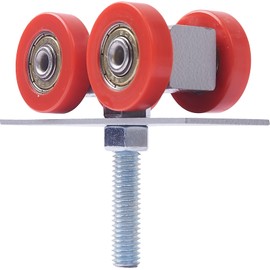 4 Wheel Trolley for Sliding Gate, 440 lbs Weight Capacity, Steel with Powder Coating, 4 Nylon-Coated Bearings