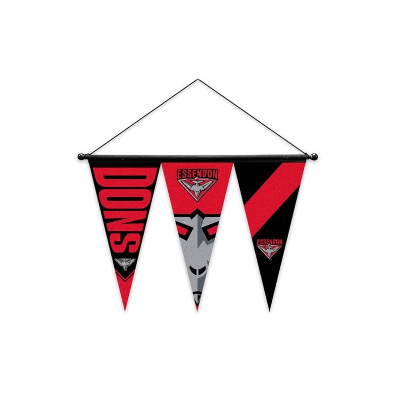 Essendon Bombers AFL Footy Set of 3 Felt Wall Pennant