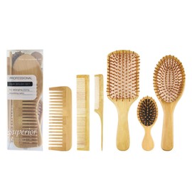 Peine De Madera para Masaje, Cepillo para El Cabello, Peine para Masaje con Bolsa De Aire, Cepillos para El Cabello Antiestáticos, Peine para Masaje del Cuero Cabelludo, Herramienta De Peina