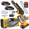 Mini Chainsaw Cordless 6-Inch Electric Chain Saws Cordless Handheld Portable