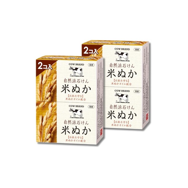 Cow Brand Natural Soap, Rice Bran, 3.5 oz (100 g)
