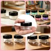 100 Pack 1Oz Plastic Container Jars with Lids, Round Clear