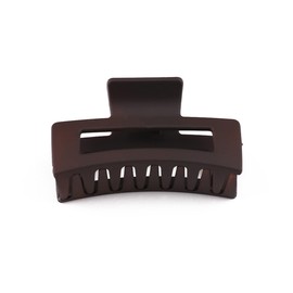 Multicolor Statement Large Big Thick Acrylic Hair Clip Rectangle Hairclip Long Hair Resin Claw Clips Nonslip Jaw Clips for Women Girl Hair Accessories-A brown