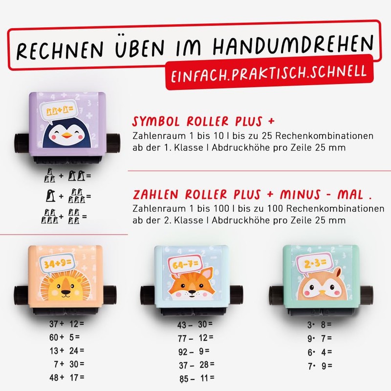 Trodat Little Dots Calculation Rally Number Roller Set - 2