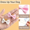 IAXSEE 60 PCS Puppy Dog Bows with Rubber Bands Cute