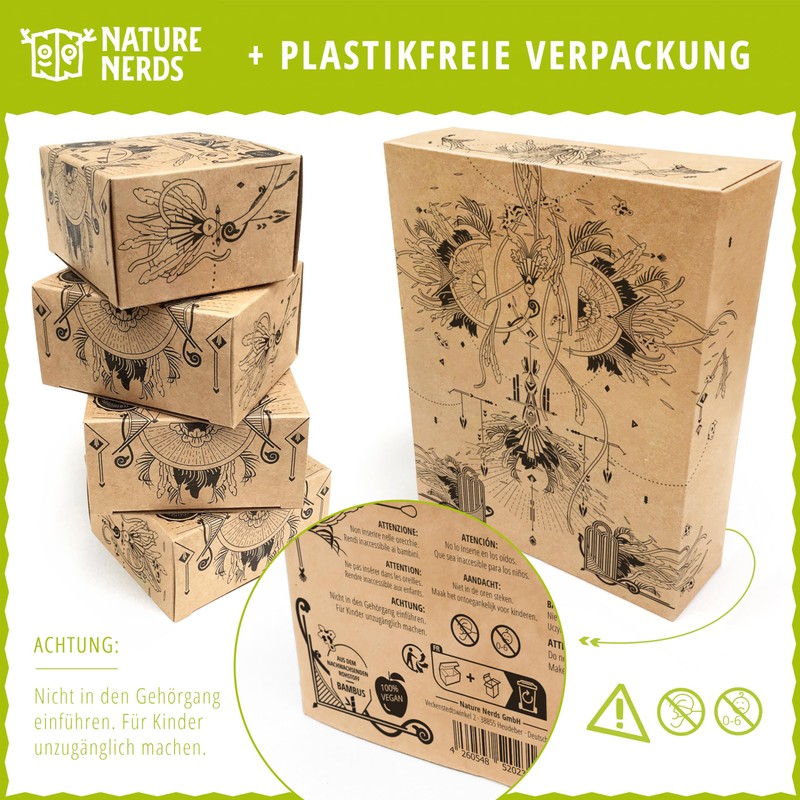 Nature Nerds - Cotton Buds (800 Pieces) Made of Bamboo