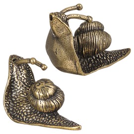 IMIKEYA 2pcs Brass Ornaments Keychain Bag DIY Pendant Craft DIY Decor Craft DIY Pendant Brass Snail Pendant Small Snail Hanging Decor Decorative Brass Snail Keyholder Snail Pendant