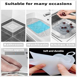 MAOYONG Tapón de Silicona para desagüe de Piso, antiolor, Tapones de Drenaje de Gel de sílice, Cubierta desodorizante antiolor, Sello de Cocina, desodorización de alcantarillado, 2 Piezas