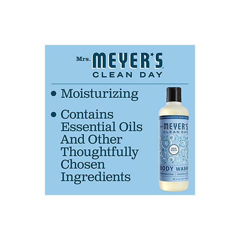 Mrs. Meyer's Moisturizing Body Wash for Women and Men, Biodegradable