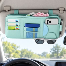 Car Sun Visor Organizer – Multi-Pocket Storage Holder for Bills, Cards, Glasses & Accessories in Cars, Trucks & SUVs